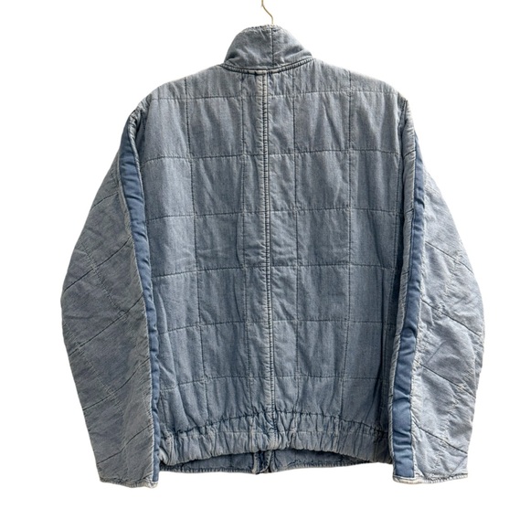 FREE PEOPLE Dolman Quilted Denim Jacket Size Medium - Picture 3 of 15